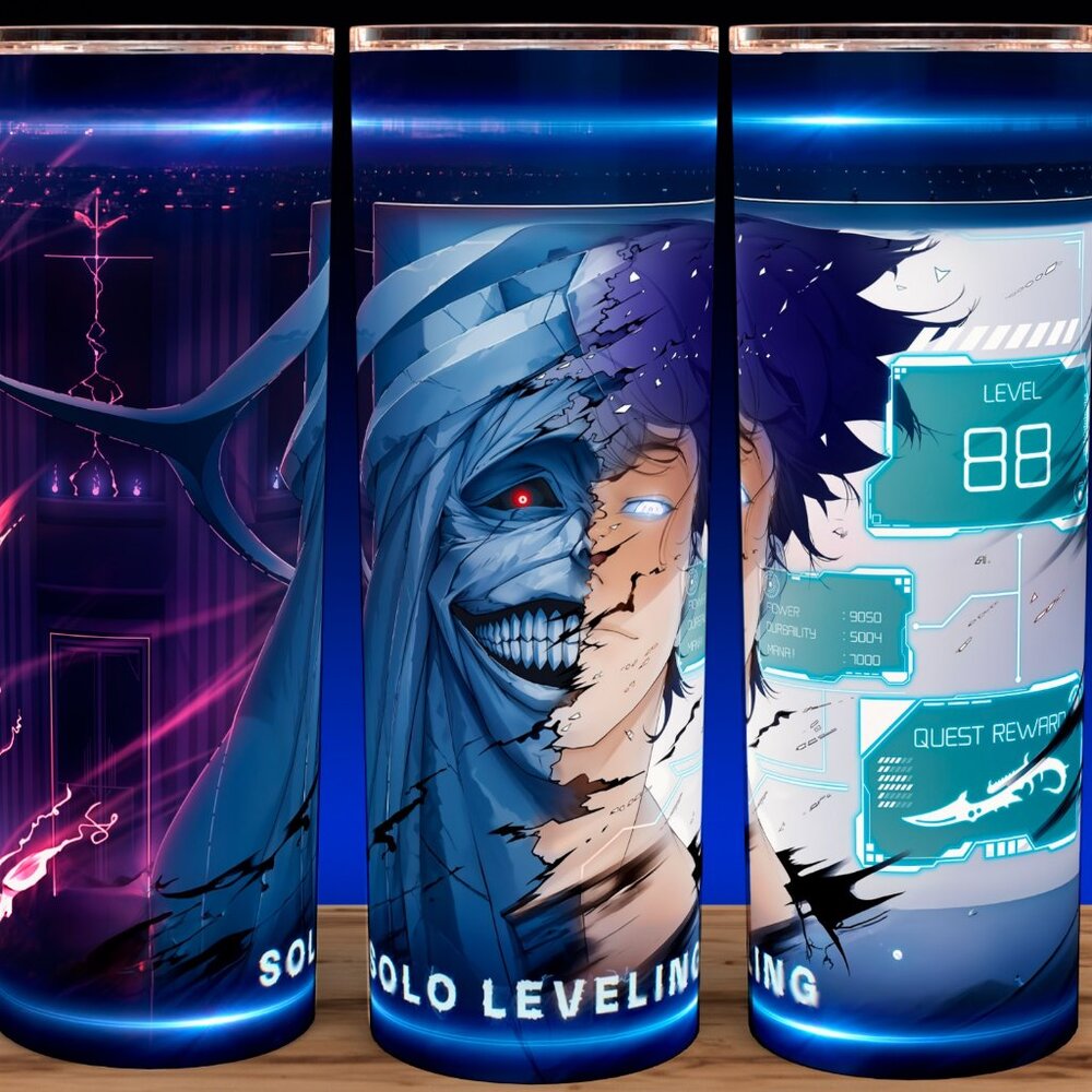 Solo Leveling Sung Jin Woo Statue of God Anime Collection Cup Mug Tumbler